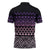 Maori Niho Taniwha Te Wheiao Zipper Polo Shirt Waiporoporo - Polynesian Pride
