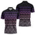 Maori Niho Taniwha Te Wheiao Zipper Polo Shirt Waiporoporo - Polynesian Pride