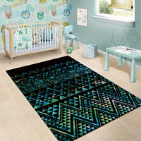 Maori Niho Taniwha Te Wheiao Area Rug Paua Shell - Polynesian Pride