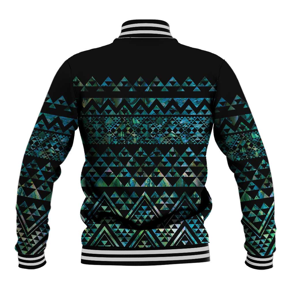Maori Niho Taniwha Te Wheiao Baseball Jacket Paua Shell - Polynesian Pride