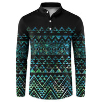 Maori Niho Taniwha Te Wheiao Button Sweatshirt Paua Shell - Polynesian Pride