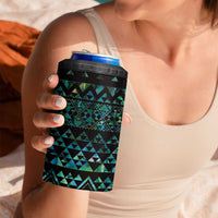 Maori Niho Taniwha Te Wheiao 4 in 1 Can Cooler Tumbler Paua Shell - Polynesian Pride