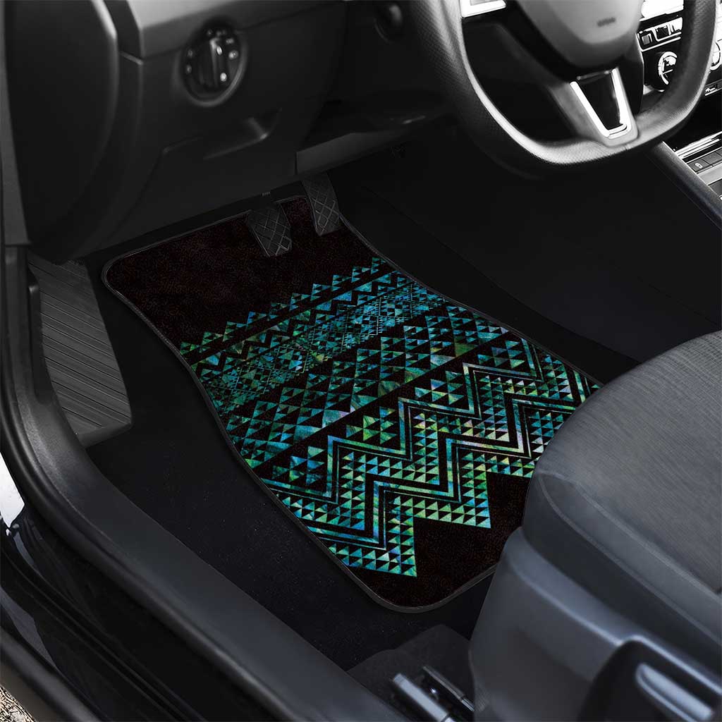 Maori Niho Taniwha Te Wheiao Car Mats Paua Shell - Polynesian Pride