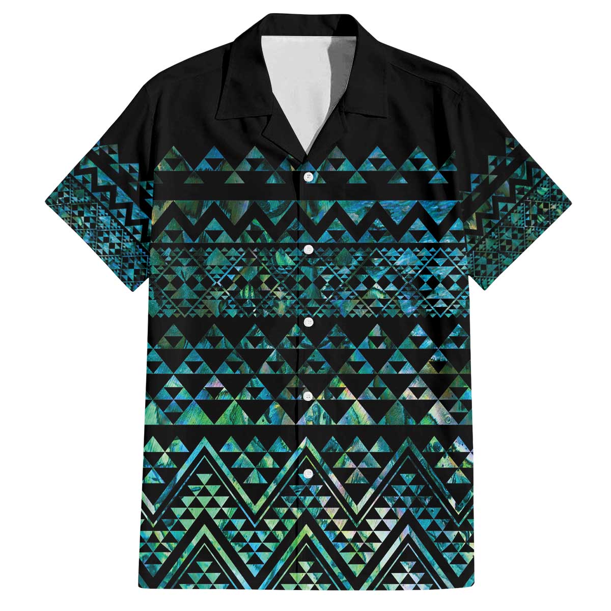 Maori Niho Taniwha Te Wheiao Family Matching Off The Shoulder Long Sleeve Dress and Hawaiian Shirt Paua Shell - Polynesian Pride
