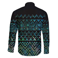 Maori Niho Taniwha Te Wheiao Family Matching Off Shoulder Maxi Dress and Hawaiian Shirt Paua Shell - Polynesian Pride