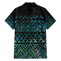 Maori Niho Taniwha Te Wheiao Family Matching Tank Maxi Dress and Hawaiian Shirt Paua Shell - Polynesian Pride
