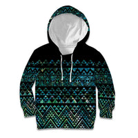 Maori Niho Taniwha Te Wheiao Kid Hoodie Paua Shell - Polynesian Pride