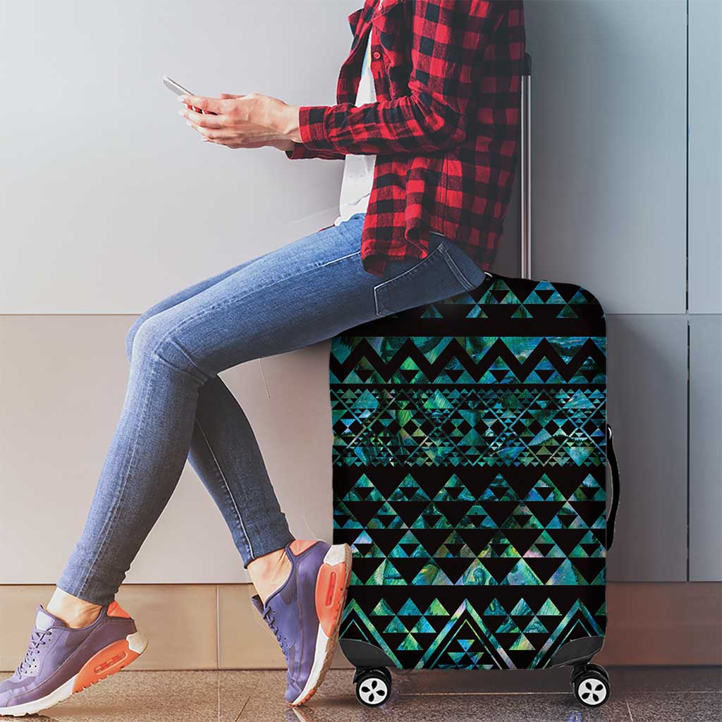 Maori Niho Taniwha Te Wheiao Luggage Cover Paua Shell - Polynesian Pride