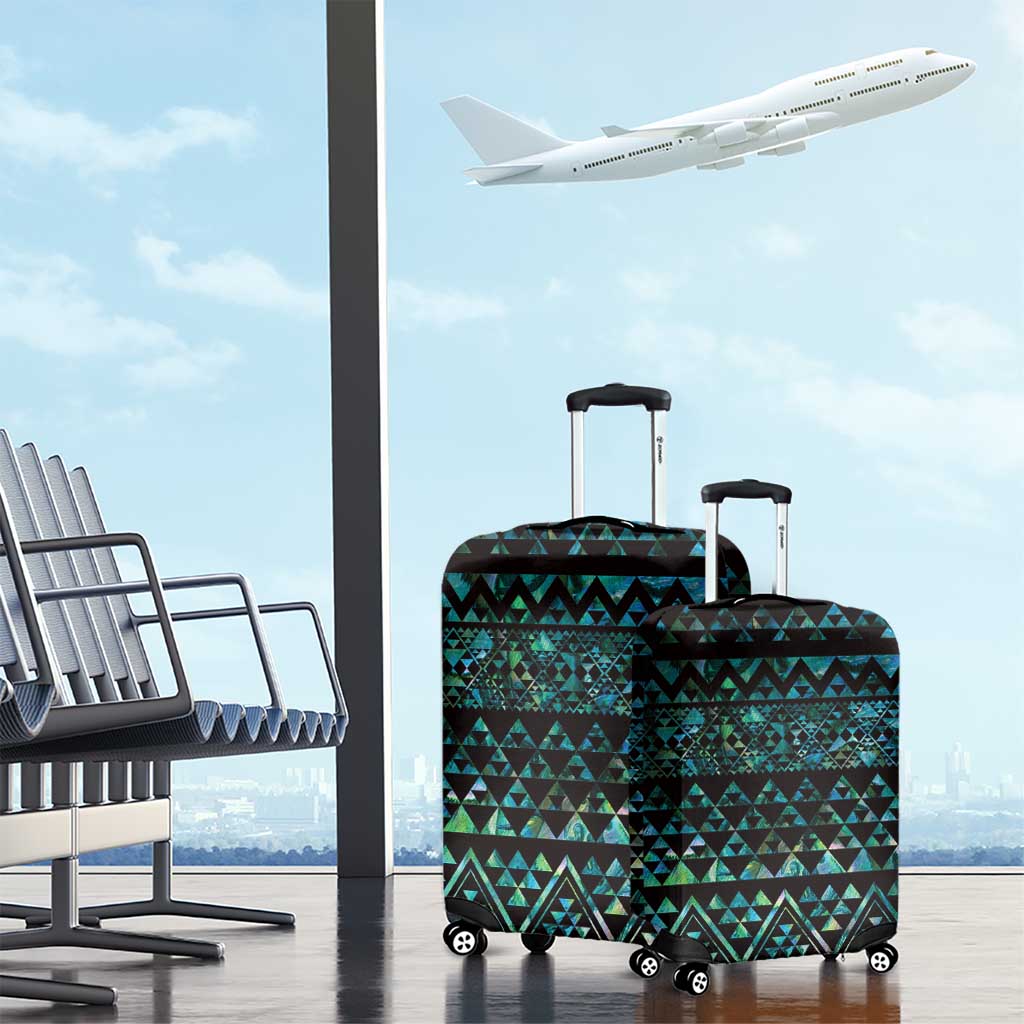 Maori Niho Taniwha Te Wheiao Luggage Cover Paua Shell - Polynesian Pride