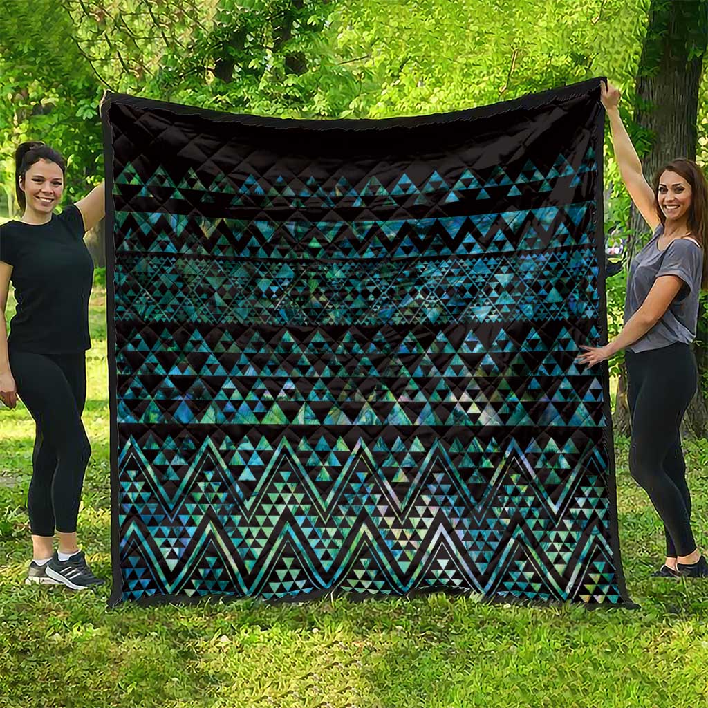 Maori Niho Taniwha Te Wheiao Quilt Paua Shell - Polynesian Pride