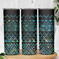 Maori Niho Taniwha Te Wheiao Skinny Tumbler Paua Shell LT7 - Polynesian Pride