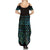 Maori Niho Taniwha Te Wheiao Summer Maxi Dress Paua Shell - Polynesian Pride