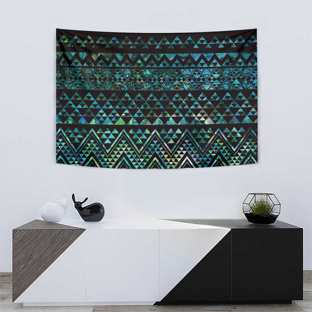 Maori Niho Taniwha Te Wheiao Tapestry Paua Shell - Polynesian Pride