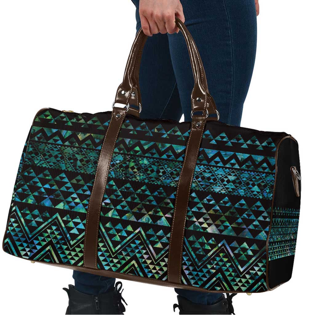 Maori Niho Taniwha Te Wheiao Travel Bag Paua Shell - Polynesian Pride