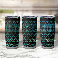 Maori Niho Taniwha Te Wheiao Tumbler Cup Paua Shell - Polynesian Pride