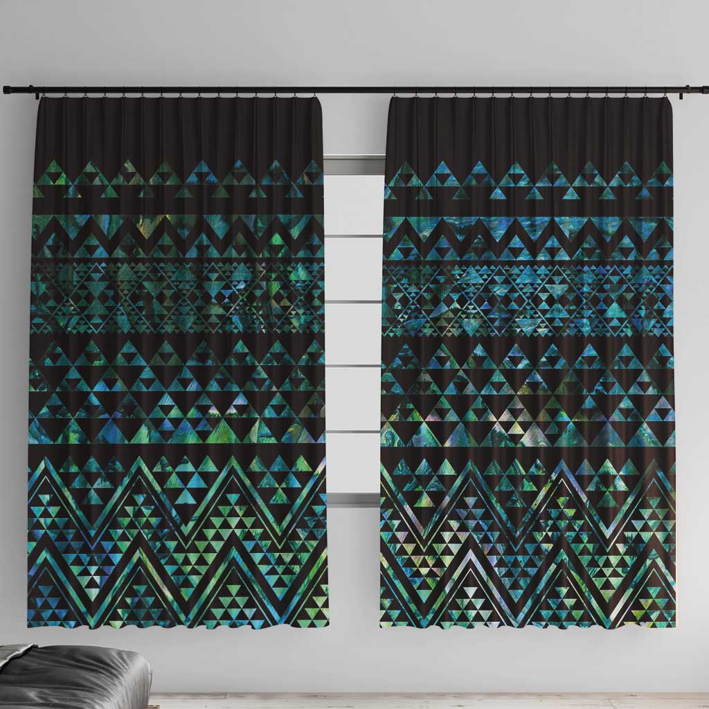 Maori Niho Taniwha Te Wheiao Window Curtain Paua Shell - Polynesian Pride