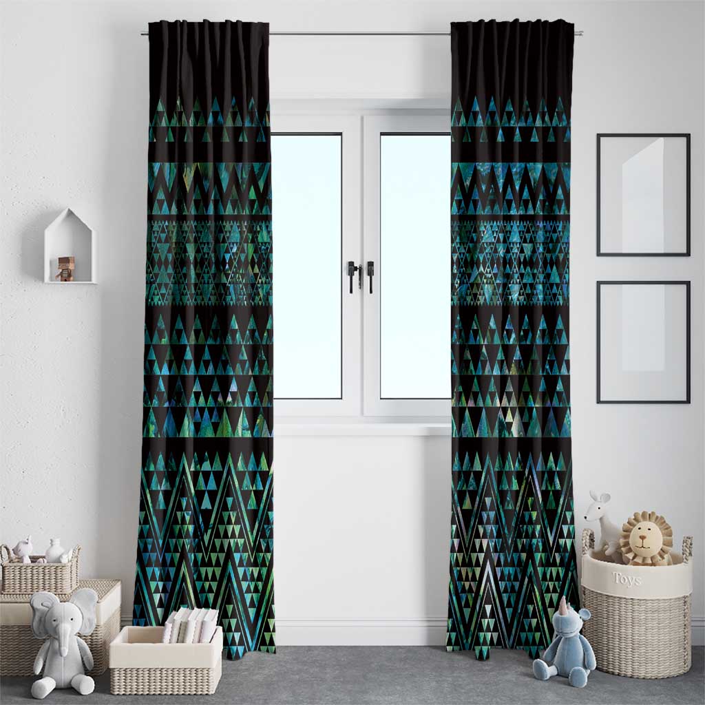 Maori Niho Taniwha Te Wheiao Window Curtain Paua Shell - Polynesian Pride
