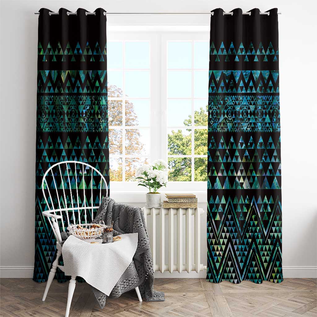 Maori Niho Taniwha Te Wheiao Window Curtain Paua Shell - Polynesian Pride
