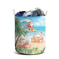 Tropical Christmas Funny Santa Laundry Basket Beach Vacation LT7 - Polynesian Pride