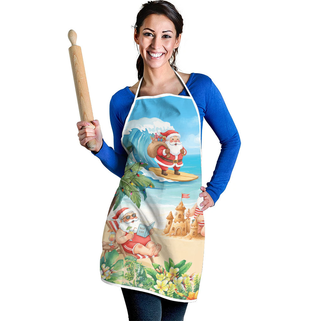 Tropical Christmas Funny Santa Apron Beach Vacation LT7 - Polynesian Pride
