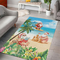 Tropical Christmas Funny Santa Area Rug Beach Vacation LT7 - Polynesian Pride