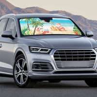 Tropical Christmas Funny Santa Auto Sun Shade Beach Vacation LT7 - Polynesian Pride