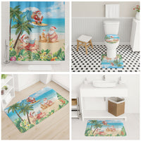 Tropical Christmas Funny Santa Bathroom Set Beach Vacation LT7 - Polynesian Pride