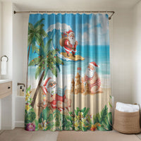 Tropical Christmas Funny Santa Bathroom Set Beach Vacation LT7 Shower Curtain Only Multicolor - Polynesian Pride
