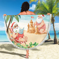 Tropical Christmas Funny Santa Beach Blanket Beach Vacation LT7 - Polynesian Pride