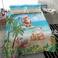 Tropical Christmas Funny Santa Bedding Set Beach Vacation LT7 - Polynesian Pride