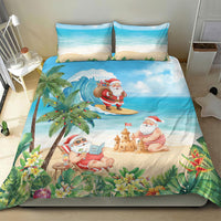 Tropical Christmas Funny Santa Bedding Set Beach Vacation LT7 - Polynesian Pride