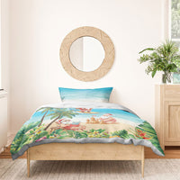 Tropical Christmas Funny Santa Bedding Set Beach Vacation LT7 - Polynesian Pride