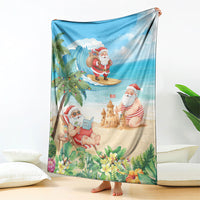 Tropical Christmas Funny Santa Blanket Beach Vacation LT7 - Polynesian Pride