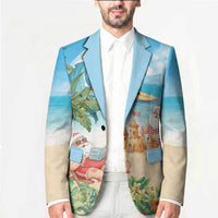Tropical Christmas Funny Santa Blazer Beach Vacation LT7 - Polynesian Pride