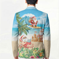 Tropical Christmas Funny Santa Blazer Beach Vacation LT7 - Polynesian Pride