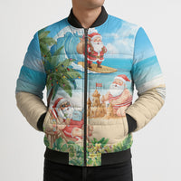Tropical Christmas Funny Santa Bomber Puffer Jacket Beach Vacation LT7 - Polynesian Pride