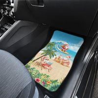 Tropical Christmas Funny Santa Car Mats Beach Vacation LT7 - Polynesian Pride