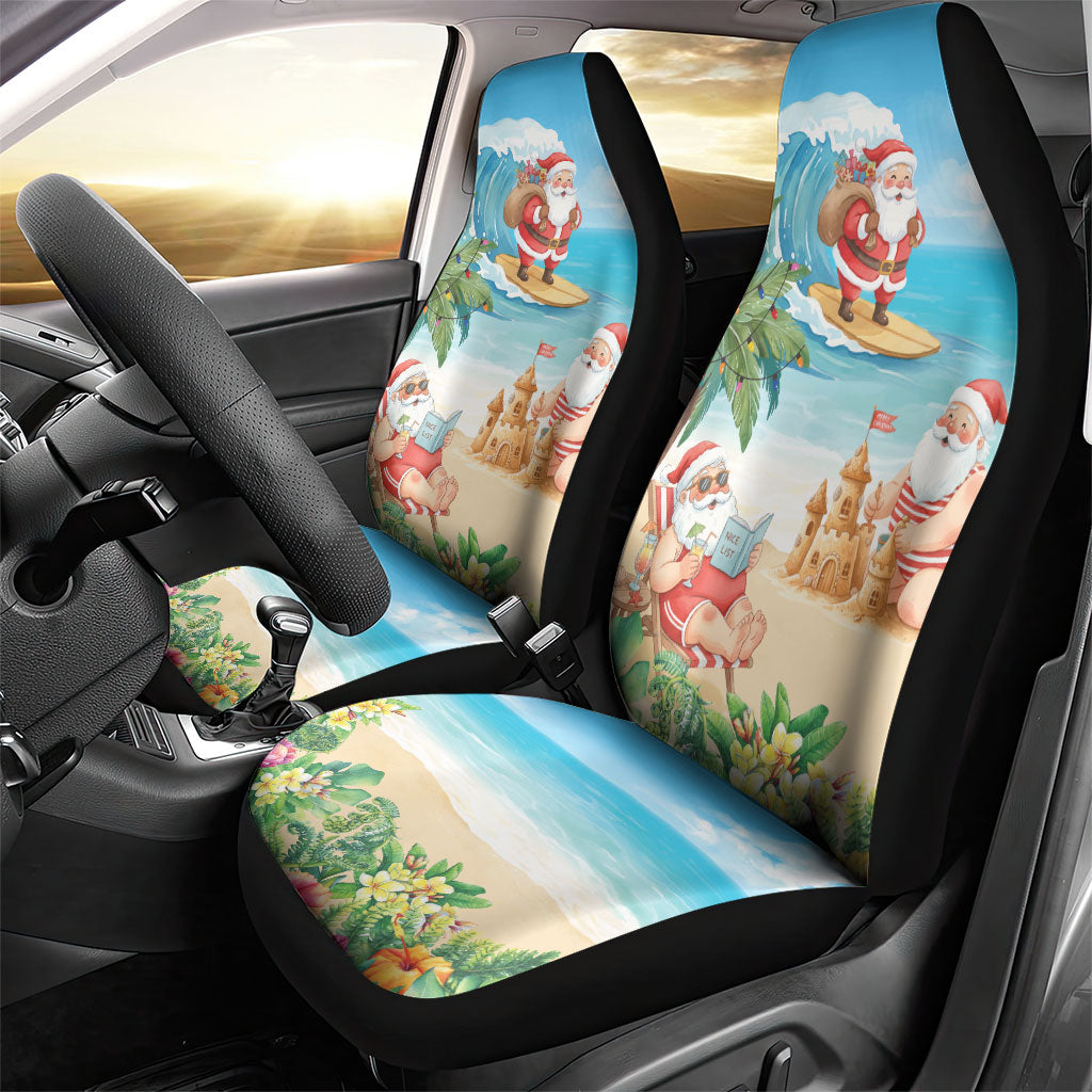 Tropical Christmas Funny Santa Car Seat Cover Beach Vacation LT7 - Polynesian Pride