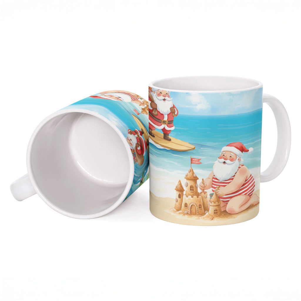 Tropical Christmas Funny Santa Ceramic Mug Beach Vacation LT7 - Polynesian Pride