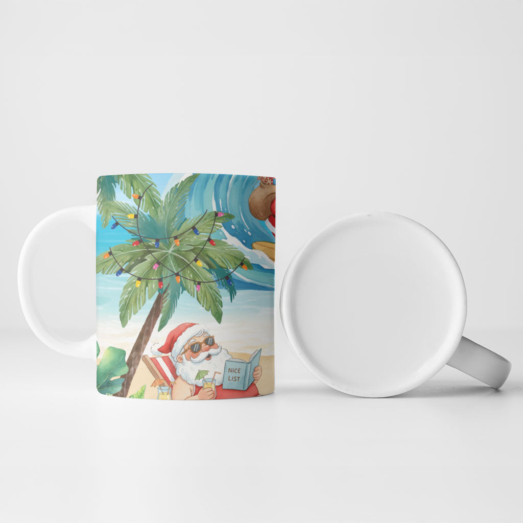 Tropical Christmas Funny Santa Ceramic Mug Beach Vacation LT7 - Polynesian Pride