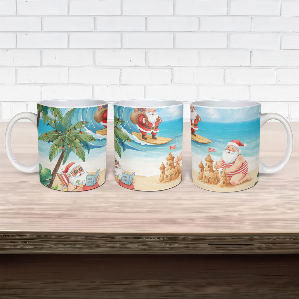 Tropical Christmas Funny Santa Ceramic Mug Beach Vacation LT7 - Polynesian Pride