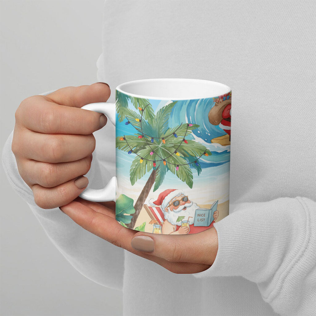 Tropical Christmas Funny Santa Ceramic Mug Beach Vacation LT7 - Polynesian Pride