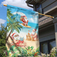 Tropical Christmas Funny Santa Garden Flag Beach Vacation LT7 - Polynesian Pride