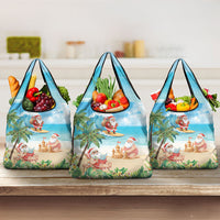 Tropical Christmas Funny Santa Grocery Bag Beach Vacation LT7 3-pack One Size Multicolor - Polynesian Pride