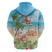 Tropical Christmas Funny Santa Hoodie Beach Vacation LT7 - Polynesian Pride