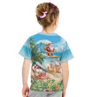 Tropical Christmas Funny Santa Kid T Shirt Beach Vacation LT7 - Polynesian Pride