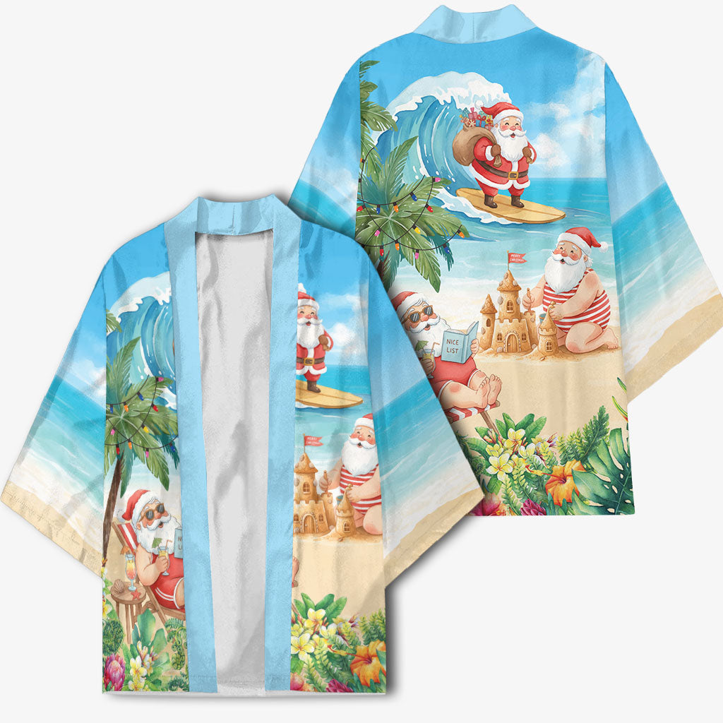 Tropical Christmas Funny Santa Kimono Beach Vacation LT7 - Polynesian Pride