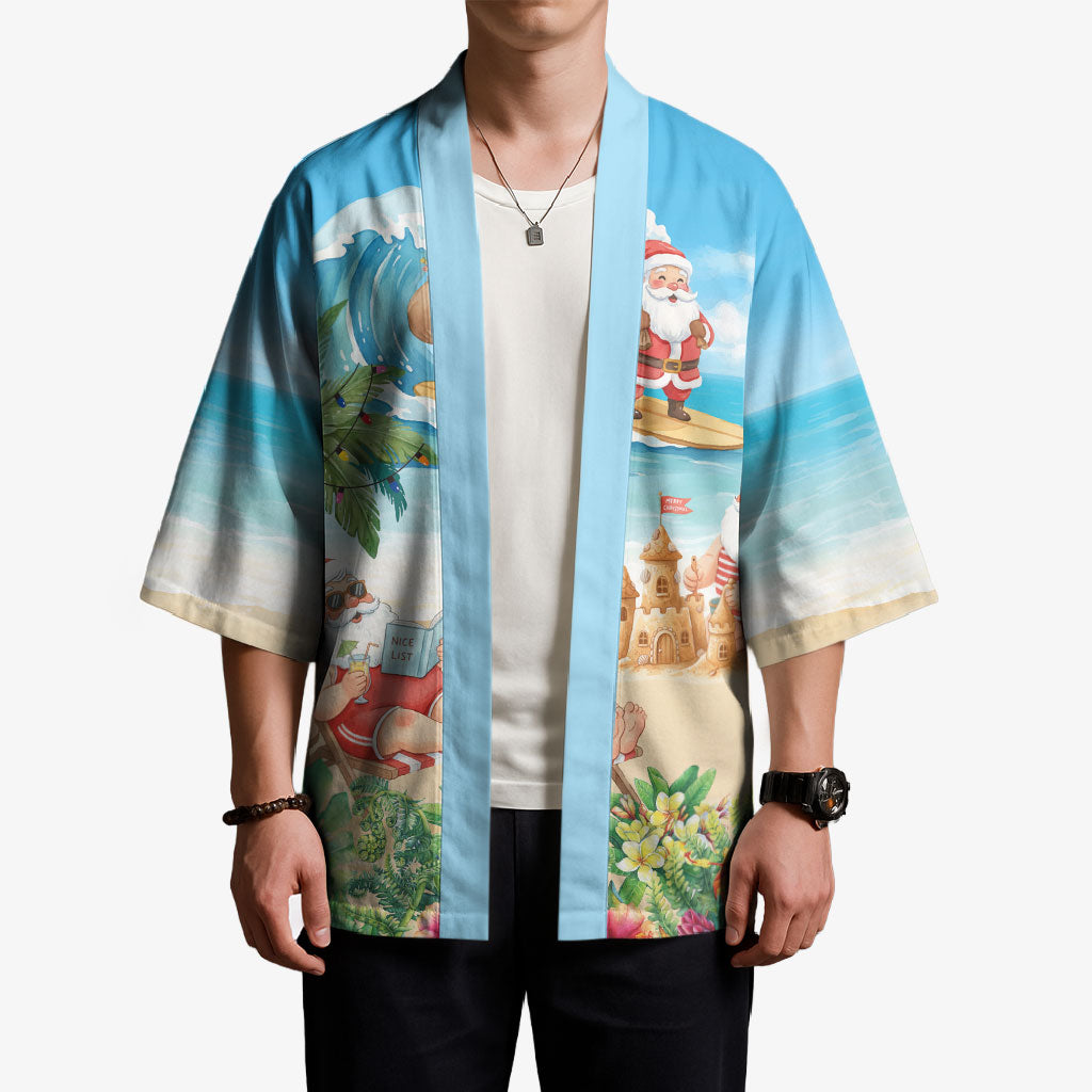 Tropical Christmas Funny Santa Kimono Beach Vacation LT7 - Polynesian Pride