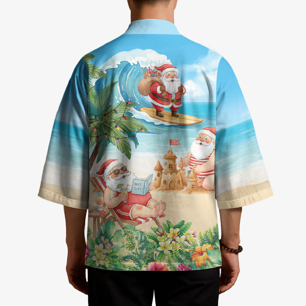 Tropical Christmas Funny Santa Kimono Beach Vacation LT7 - Polynesian Pride