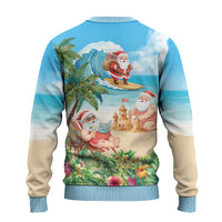 Tropical Christmas Funny Santa Ugly Christmas Sweater Beach Vacation LT7 - Polynesian Pride